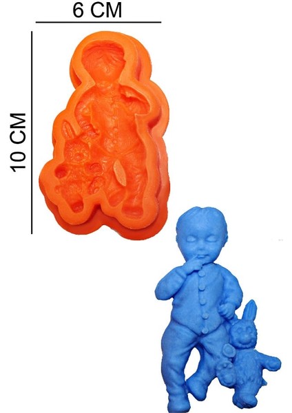 Çocuk Tavşan Silikon Şeker Hamuru, Sabun, Mum Kalıp