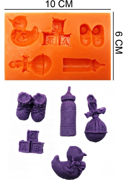 Bebek Figürler Silikon Şeker Hamuru, Sabun, Mum Kalıp