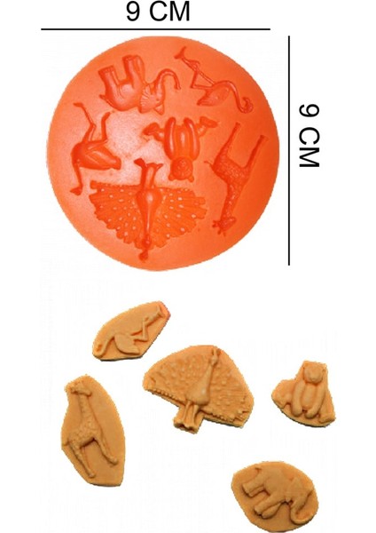 Hayvanlar Silikon Şeker Hamuru, Sabun, Mum Kalıp