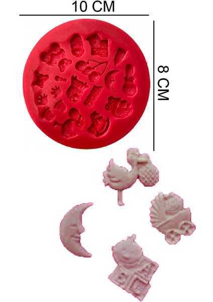 Bebek Oyuncaklar Silikon Şeker Hamuru, Sabun, Mum Kalıp