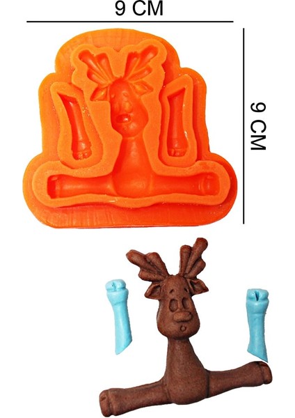 Geyik Figür Silikon Şeker Hamuru, Sabun, Mum Kalıp