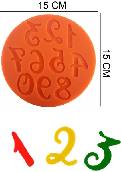 Sayılar Silikon Şeker Hamuru, Sabun, Mum Kalıp