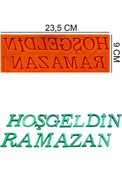 Hoşgeldin Ramazan Silikon Şeker Hamuru, Sabun, Mum Kalıp