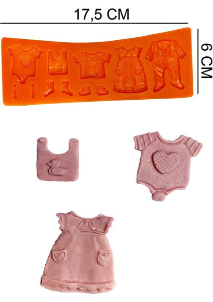 Bebek Giysiler Silikon Şeker Hamuru, Sabun, Mum Kalıp