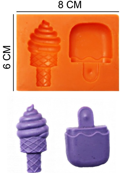 Dondurmalar Silikon Şeker Hamuru, Sabun, Mum Kalıp