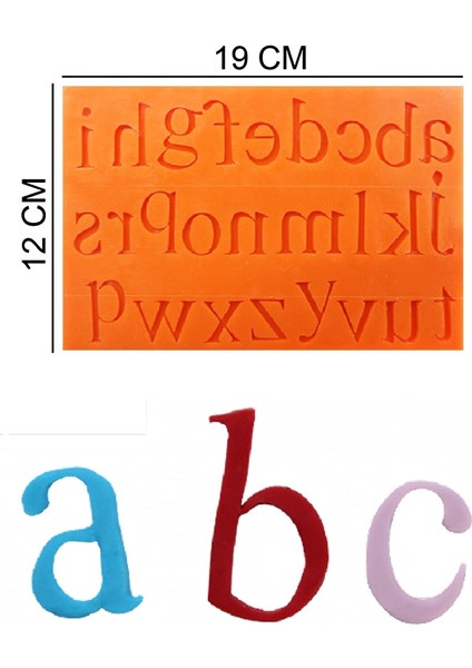 Harfler Silikon Şeker Hamuru, Sabun, Mum Kalıp