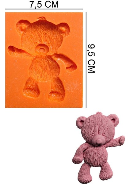 Ayıcık Silikon Şeker Hamuru, Sabun, Mum Kalıp