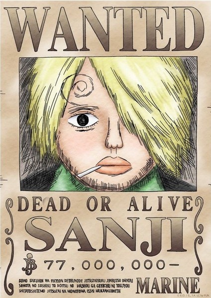 One Piece Wanted Poster Seti Anime Kraft Poster 14.5CMX10CM