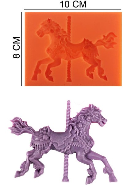 Atlıkarınca Silikon Şeker Hamuru, Sabun, Mum Kalıp