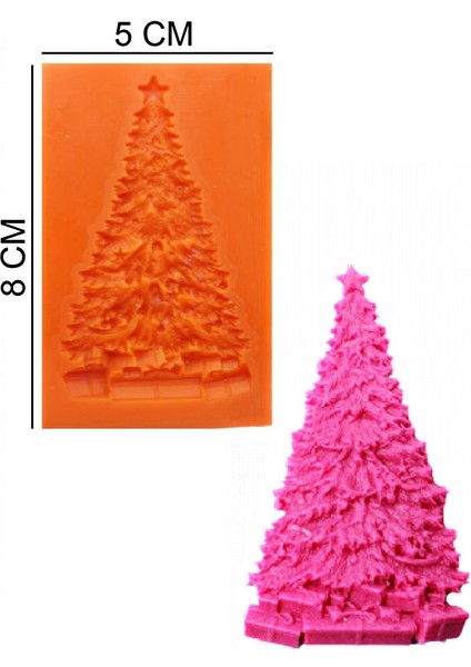 Çam Ağacı Silikon Şeker Hamuru, Sabun, Mum Kalıp