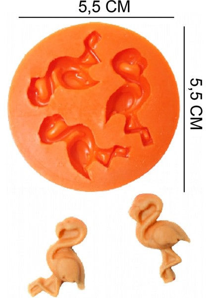 Flamingo Bebek Silikon Şeker Hamuru, Sabun, Mum Kalıp