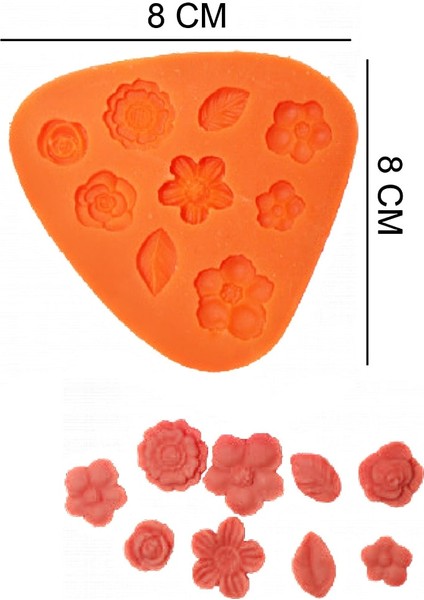Çiçekler Silikon Şeker Hamuru, Sabun, Mum Kalıp