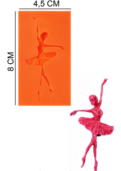 Balerin Silikon Şeker Hamuru, Sabun, Mum Kalıp