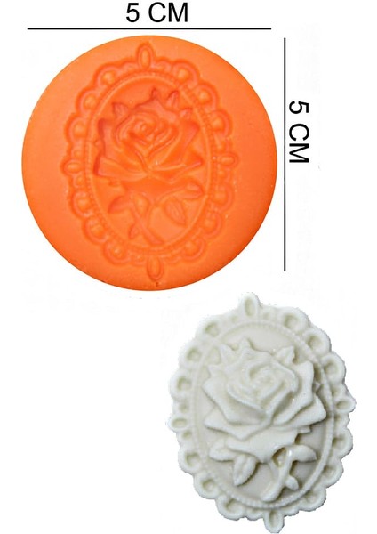 Gül Rozet Silikon Şeker Hamuru, Sabun, Mum Kalıp