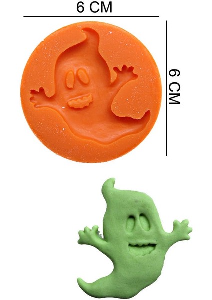 Hayalet Silikon Şeker Hamuru, Sabun, Mum Kalıp