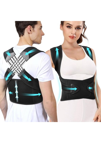 Medikal Unisex Kadın ve Erkek Dik Duruş Düzeltici Korse Sırt Omuz Korsesi Dik Durma Korsesi Omurga Kemeri