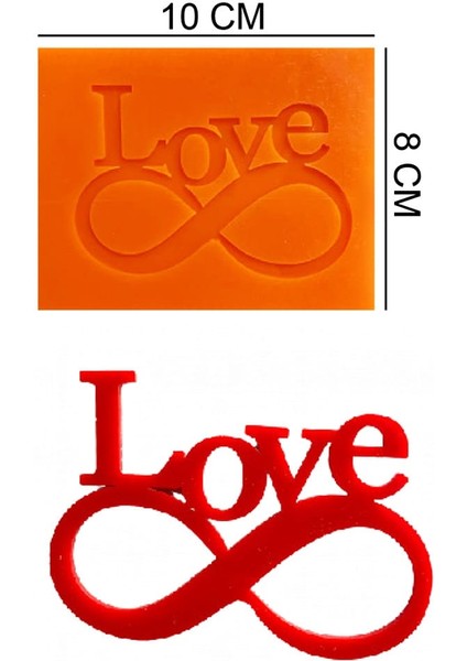 Love Silikon Şeker Hamuru, Sabun, Mum Kalıp