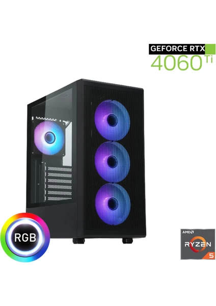 Gaming R5-4060TI Ryzen 7500F Rtx 4060Tİ 16Gb Ddr5 32G 1tb SSD Oyun Bilgisayarı