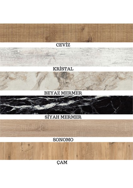 Esma Orta Sehpa ve Zigon Sehpa 4'lü Ahşap Ayaklı Salon Seti Sehpa - Kristal