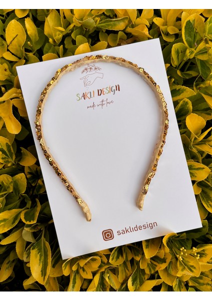 Saklıdesign Gold Işıltılı Çocuk Taç fiyatları