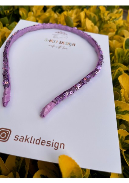 Saklıdesign Mor Işıltılı Çocuk Taç