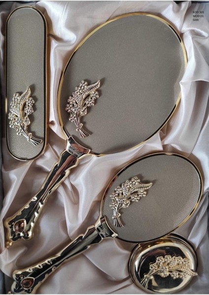 Gelin Ceyizlik Hediyelik Ayna Tarak Seti