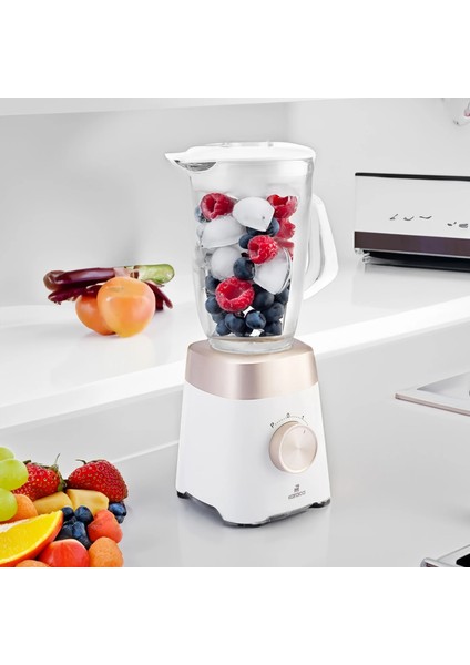 Paslanmaz Çelik Bıçaklar ile Buz Kırıcı 1,5 Lt Cam Sürahili Smoothie Blender KC1001 fırsatları