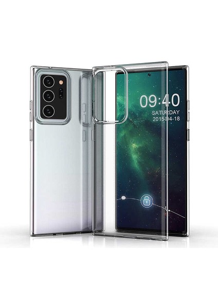 Samsung Galaxy Note 20 Ultra Uyumlu Süper Silikon Kapak-Renksiz