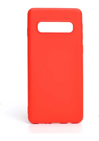 Samsung Galaxy S10 Uyumlu Inci Silikon-Kırmızı