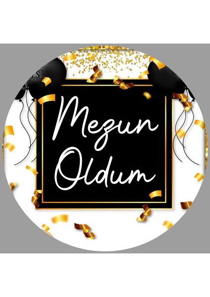 Mezuniyet Sticker Seti (4x4 cm 24 Adet)