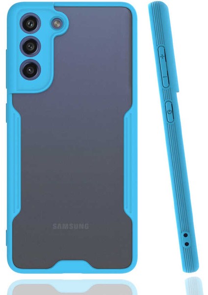 Samsung Galaxy S21 Fe Uyumlu Parfe Kapak-Mavi