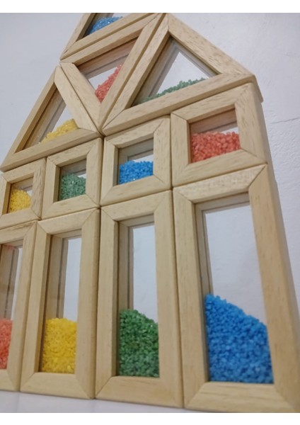 Waldorf Ahşap Oyuncak 12'li Kumlu Rainbow Blokları fiyatları