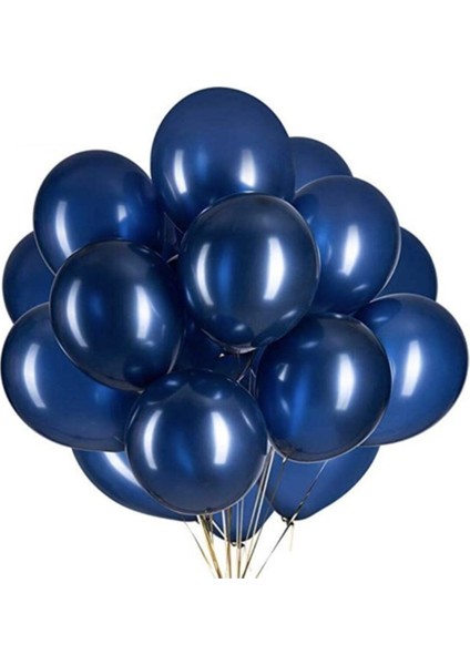 12 Inç Standart Boy Pastel Balon 10 Adet Gece Mavisi