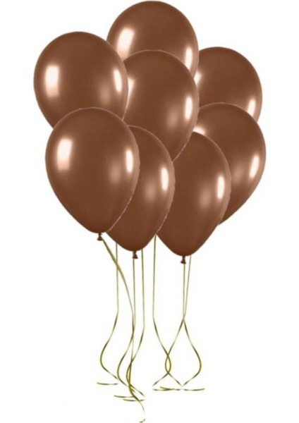 12 Inç Standart Boy Pastel Balon Kahverengi 100 Adet