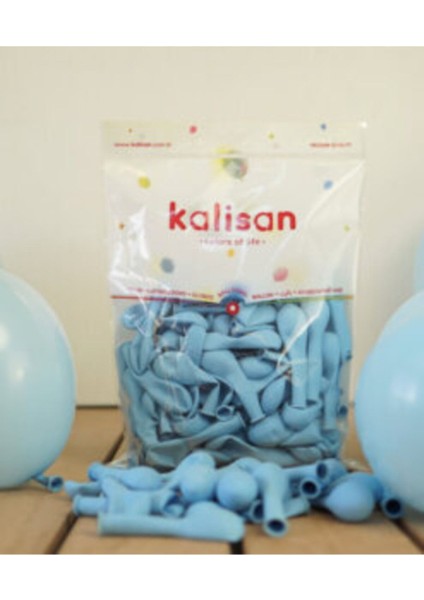 5'' 12,5 cm Makaron Balon Mavi 100 Adet