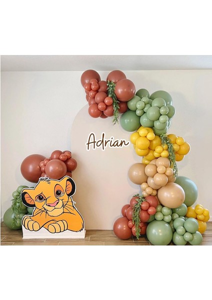 Pastel Yanık Turuncu Okaliptus Zerdeçal ve Çöl Kumu Balon Zinciri 100 Adet