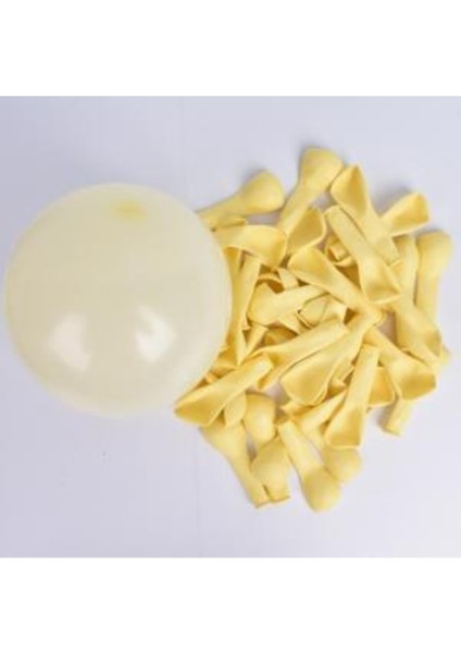 5 Inç Küçük Boy Makaron Balon Sarı 100 Adet