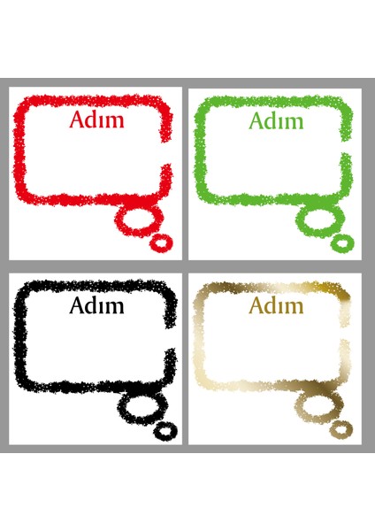 Okul Etiketi (5x5 cm 24 Adet)