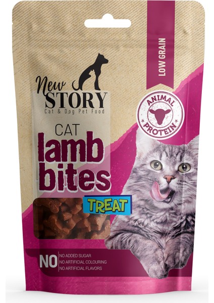 12X60GR Cat Lamb Bites Atıştırmalık Yumuşacık Taneli Kedi Ödül Maması Box, Anti Hairball