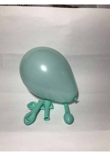5 Inç Küçük Boy Pastel Balon Su Yeşili 100 Adet