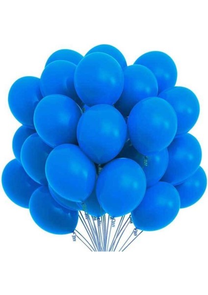 12 Inç Standart Boy Pastel Balon 50 Adet Lacivert