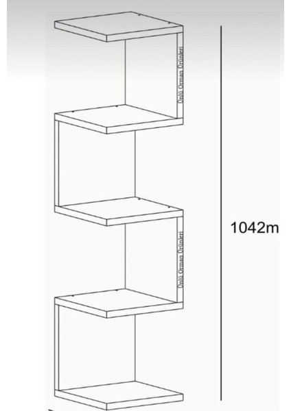 Kids Bebek&çocuk Odası Dekoratif Modern Geometrik Köşeli Duvar Rafı Köşe Kitaplık