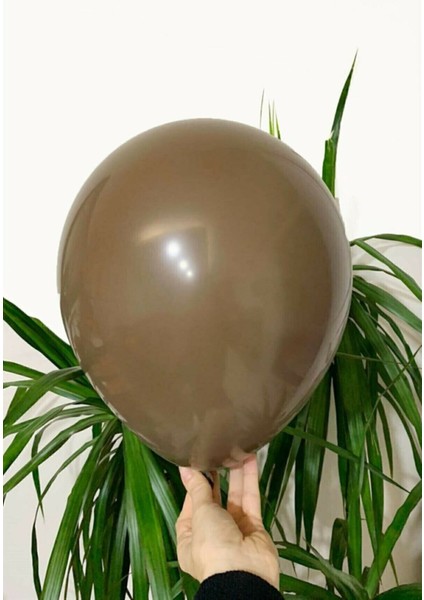 5 Inç Küçük Boy Pastel Balon Çikolata Kahve 100 Adet