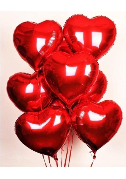 Kalp Folyo Balon 40 cm 10 Adet Kalp Folyo Balon Seti Kalpli Balon Folyo 40 cm 10 Adet Fiyatıdır