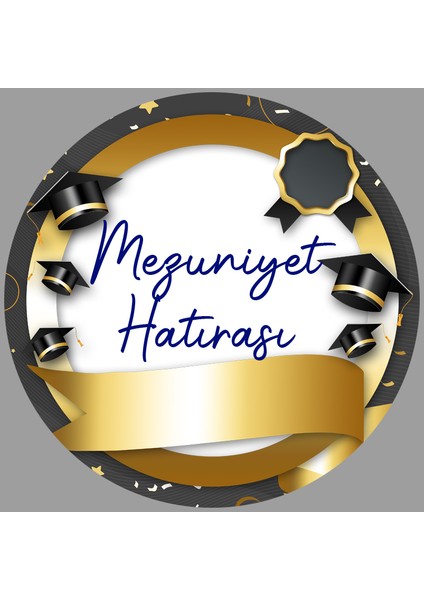 Mezuniyet Sticker Seti (4x4 cm 24 Adet)