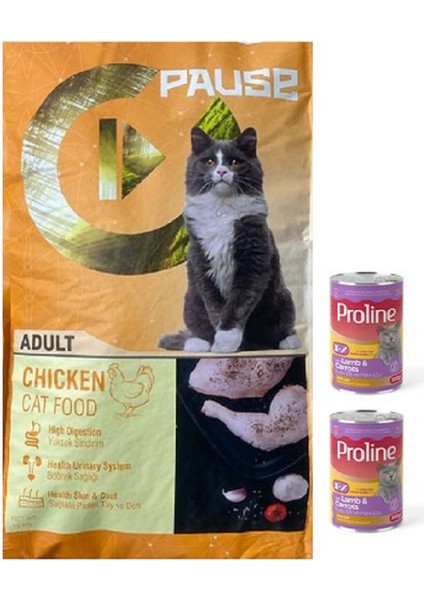 Tavuklu ( Chicken ) Yetişkin Kedi Maması 15 kg + Konserve Hediyeli