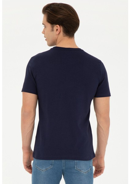 U.s. Polo Assn.bisiklet Yaka Lacivert Erkek T-Shirt Yamo. modelleri