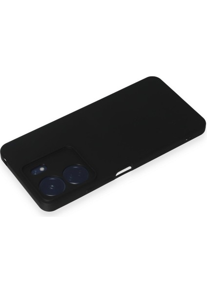 Xiaomi Redmi 13C Kılıf ve Ekran Koruyucu Set Silinebilir Soft Liquid Silikon Nano Cam - Siyah