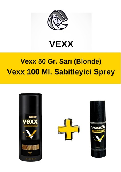 Vexx 50 gr Saç Tozu + 100 ml Sabitleyici Sprey Set