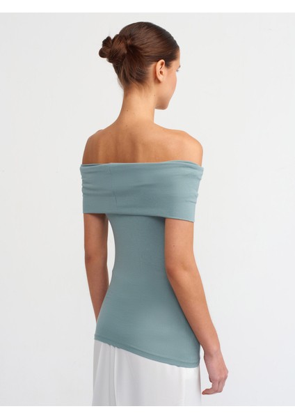 30919 Omuzları Açık Top-Yeşil fiyatları